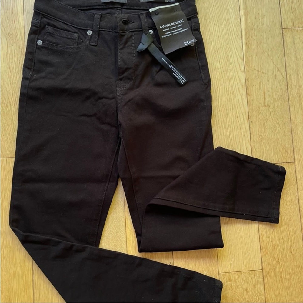 NWT Banana Republic skinny black stretch jeans